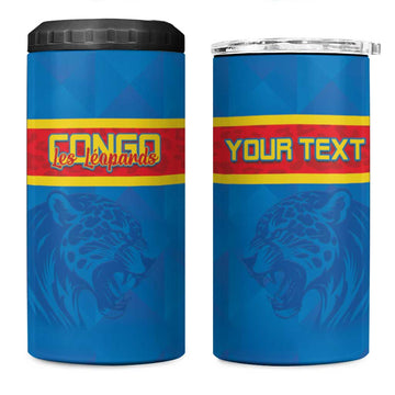 DR Congo Football Custom 4 in 1 Can Cooler Tumbler Go Champions LT15