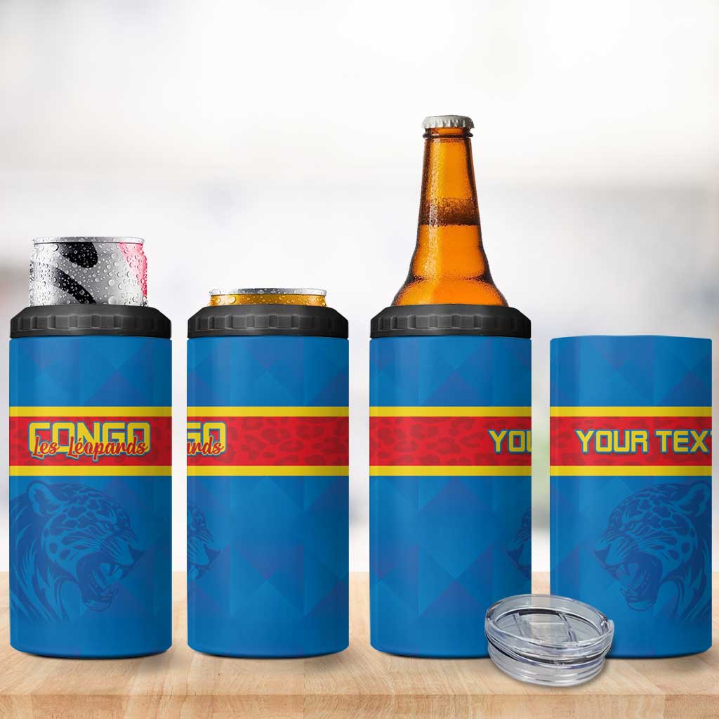 DR Congo Football Custom 4 in 1 Can Cooler Tumbler Go Champions LT15