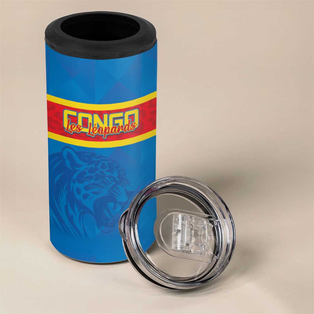 DR Congo Football Custom 4 in 1 Can Cooler Tumbler Go Champions LT15