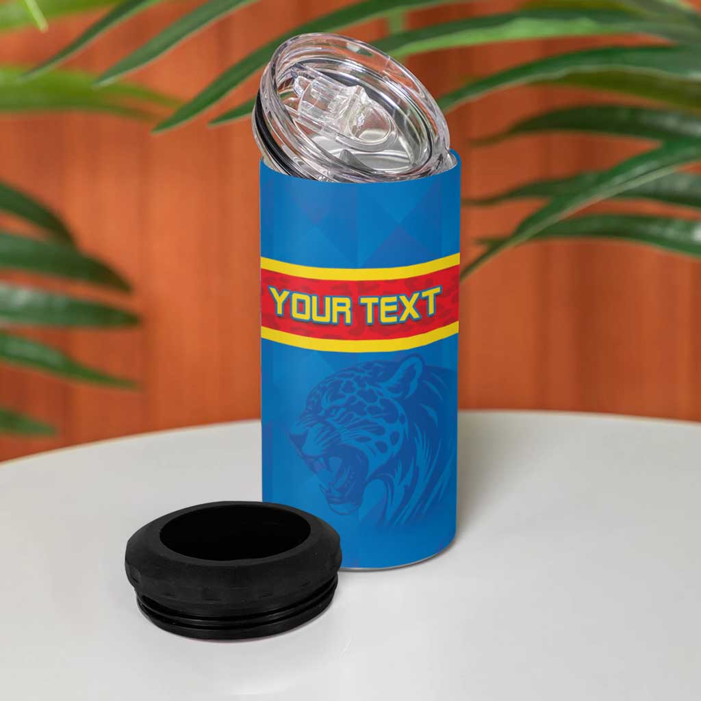 DR Congo Football Custom 4 in 1 Can Cooler Tumbler Go Champions LT15