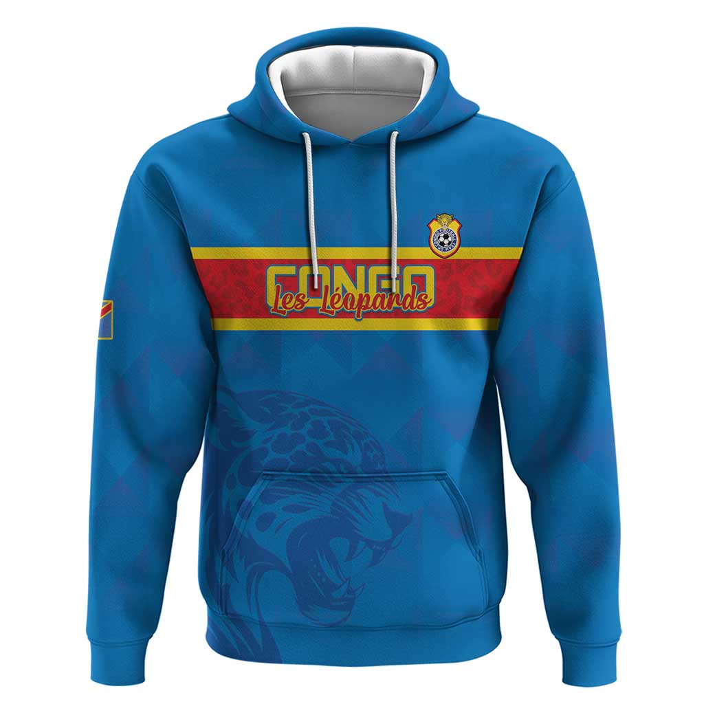 Custom DR Congo Football Hoodie Go Les Léopards LT15