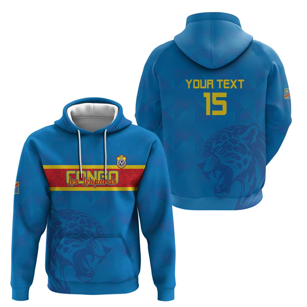 Custom DR Congo Football Hoodie Go Les Léopards LT15