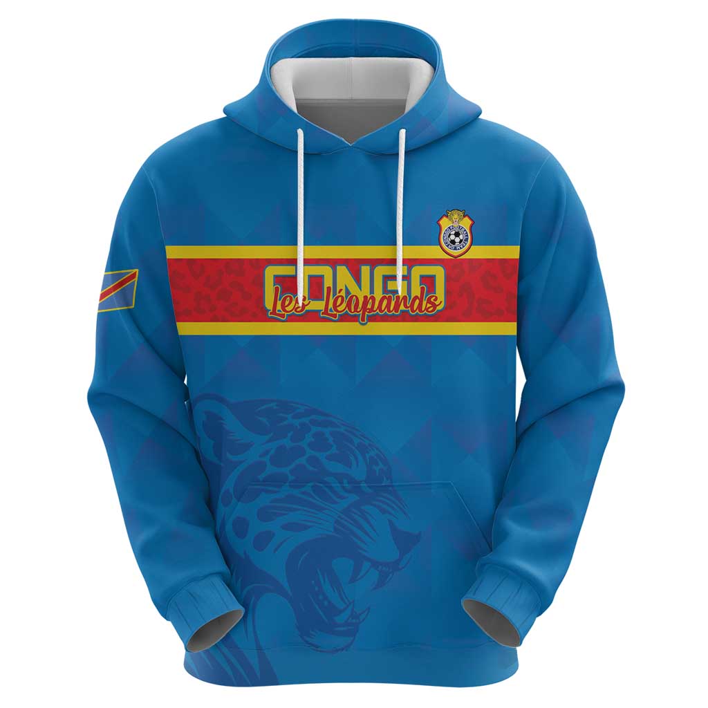 Custom DR Congo Football Hoodie Go Les Léopards LT15
