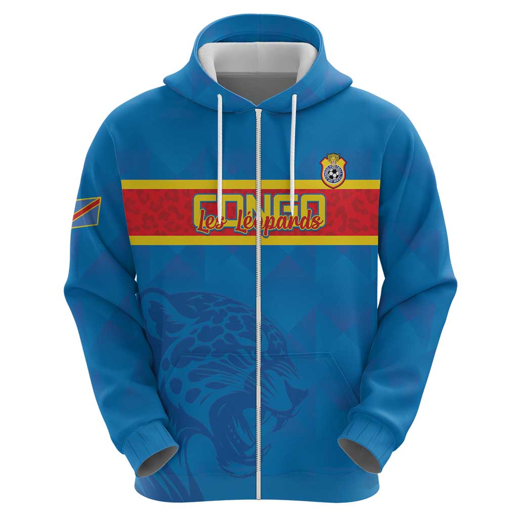 Custom DR Congo Football Hoodie Go Les Léopards LT15