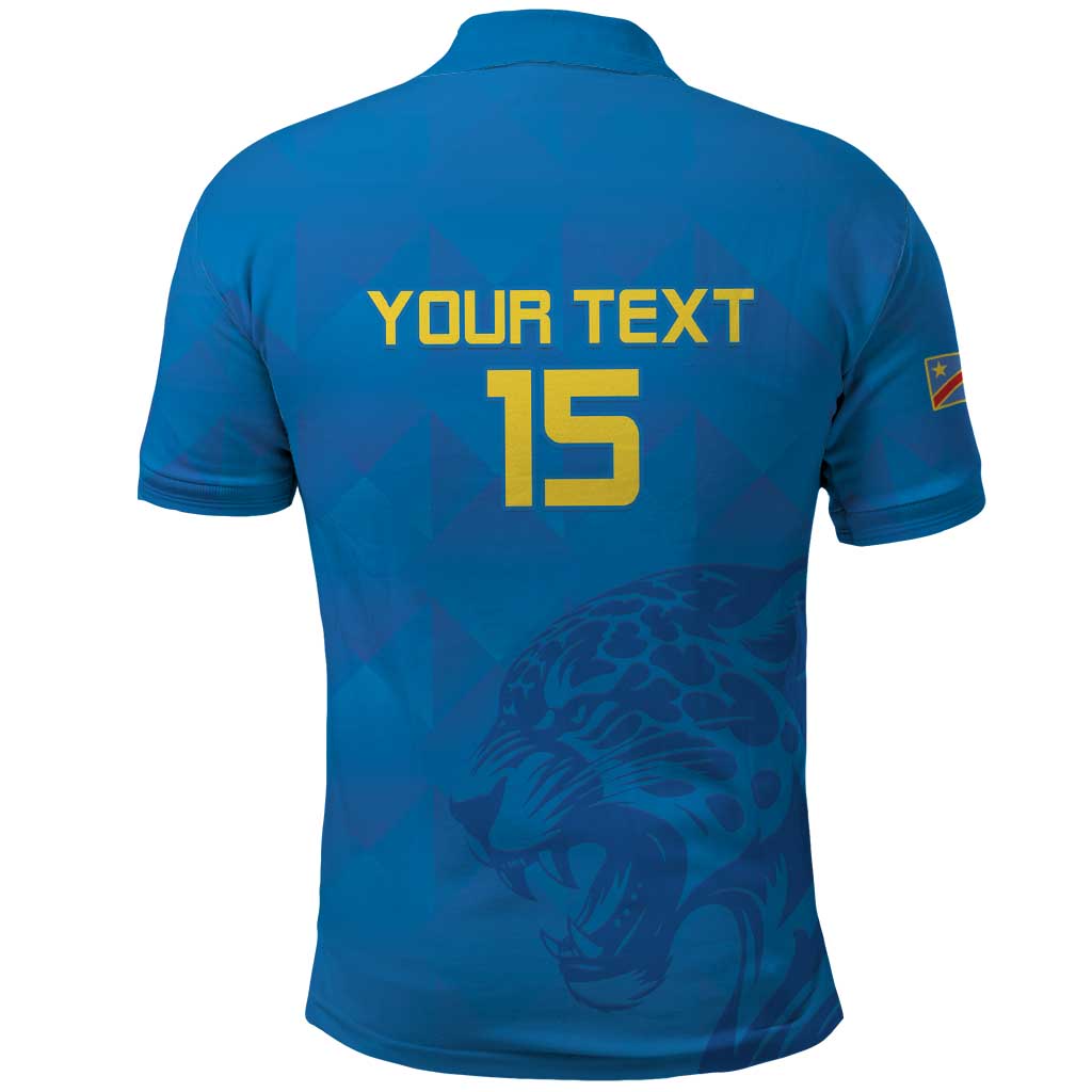 Custom DR Congo Football Polo Shirt Go Les Léopards LT15