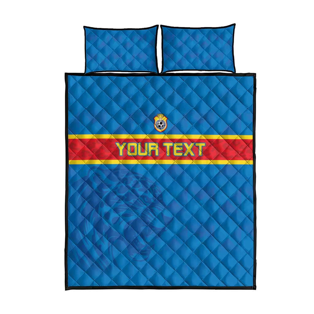 DR Congo Football Custom Quilt Bed Set Go Champions LT15