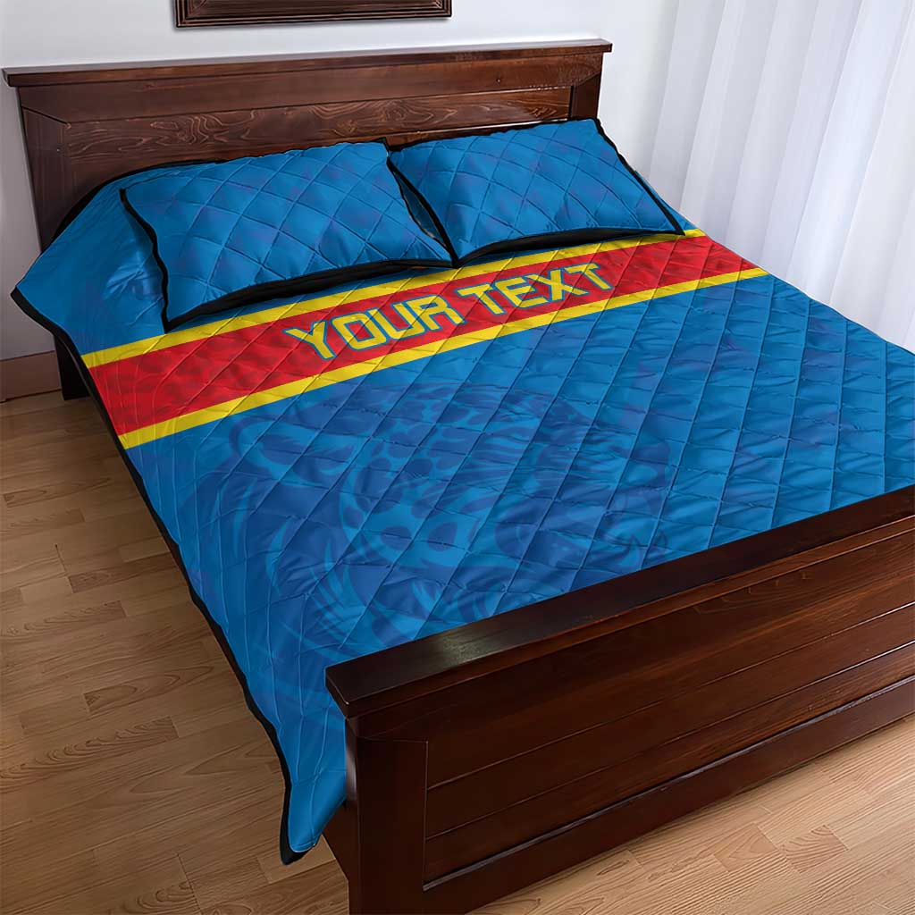 DR Congo Football Custom Quilt Bed Set Go Champions LT15