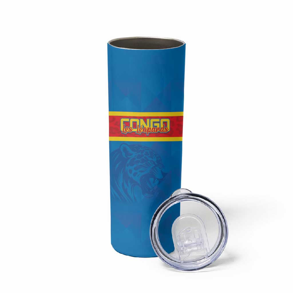 DR Congo Football Custom Skinny Tumbler Go Champions LT15