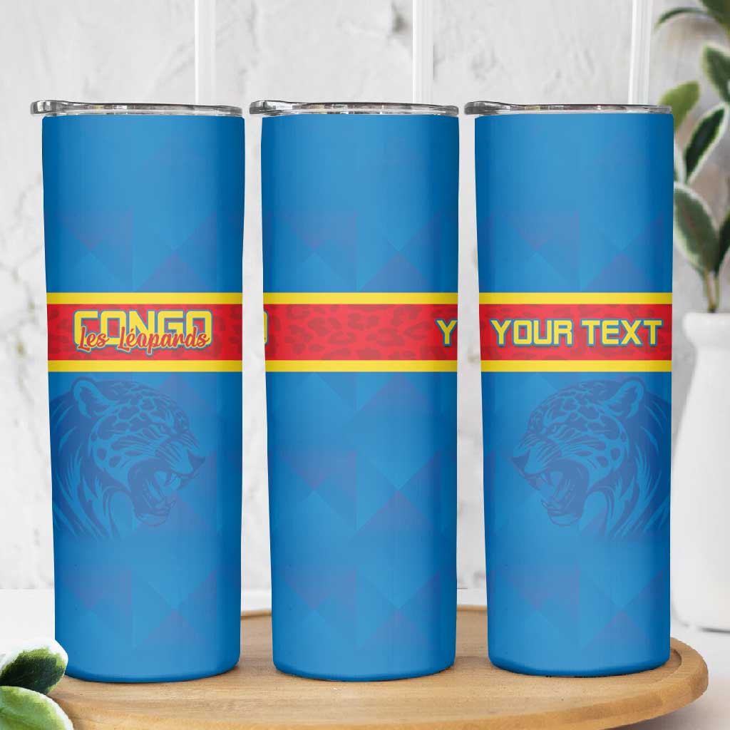 DR Congo Football Custom Skinny Tumbler Go Champions LT15