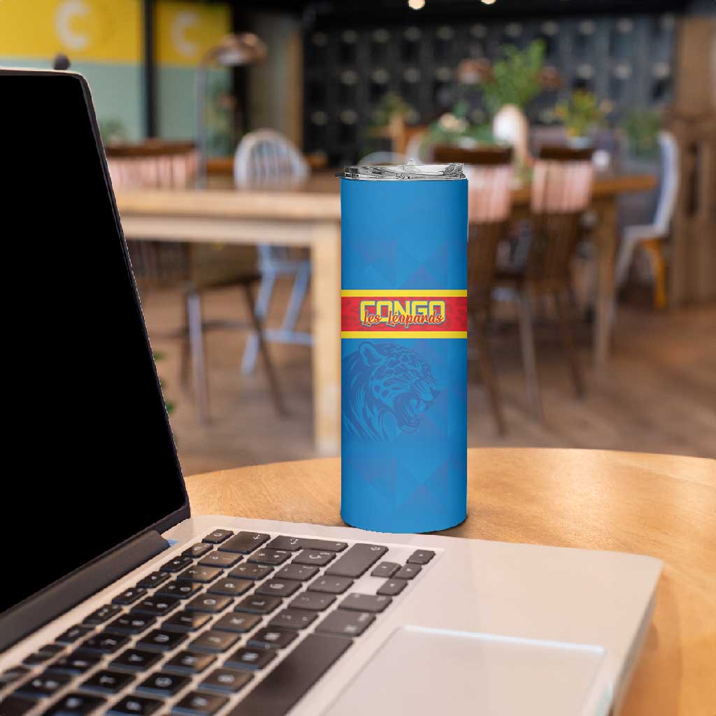 DR Congo Football Custom Skinny Tumbler Go Champions LT15