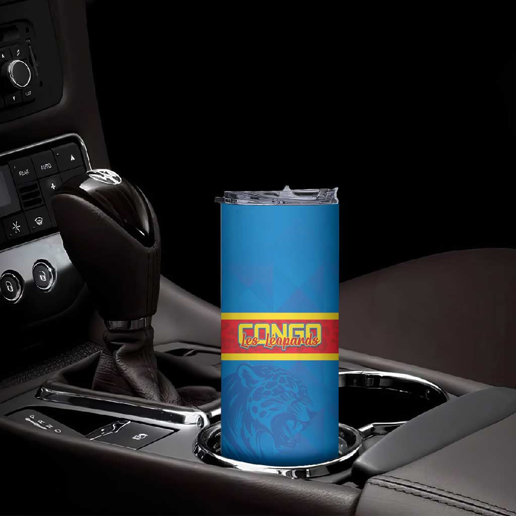 DR Congo Football Custom Skinny Tumbler Go Champions LT15