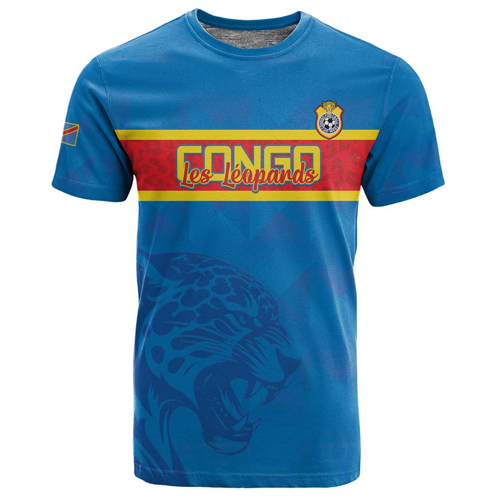 DR Congo Football Custom T shirt Go Champions LT15