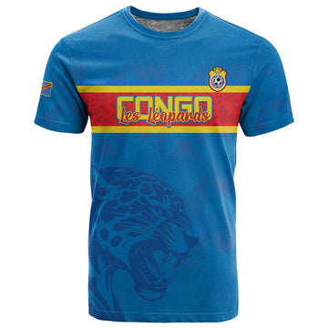 DR Congo Football Custom T shirt Go Champions LT15
