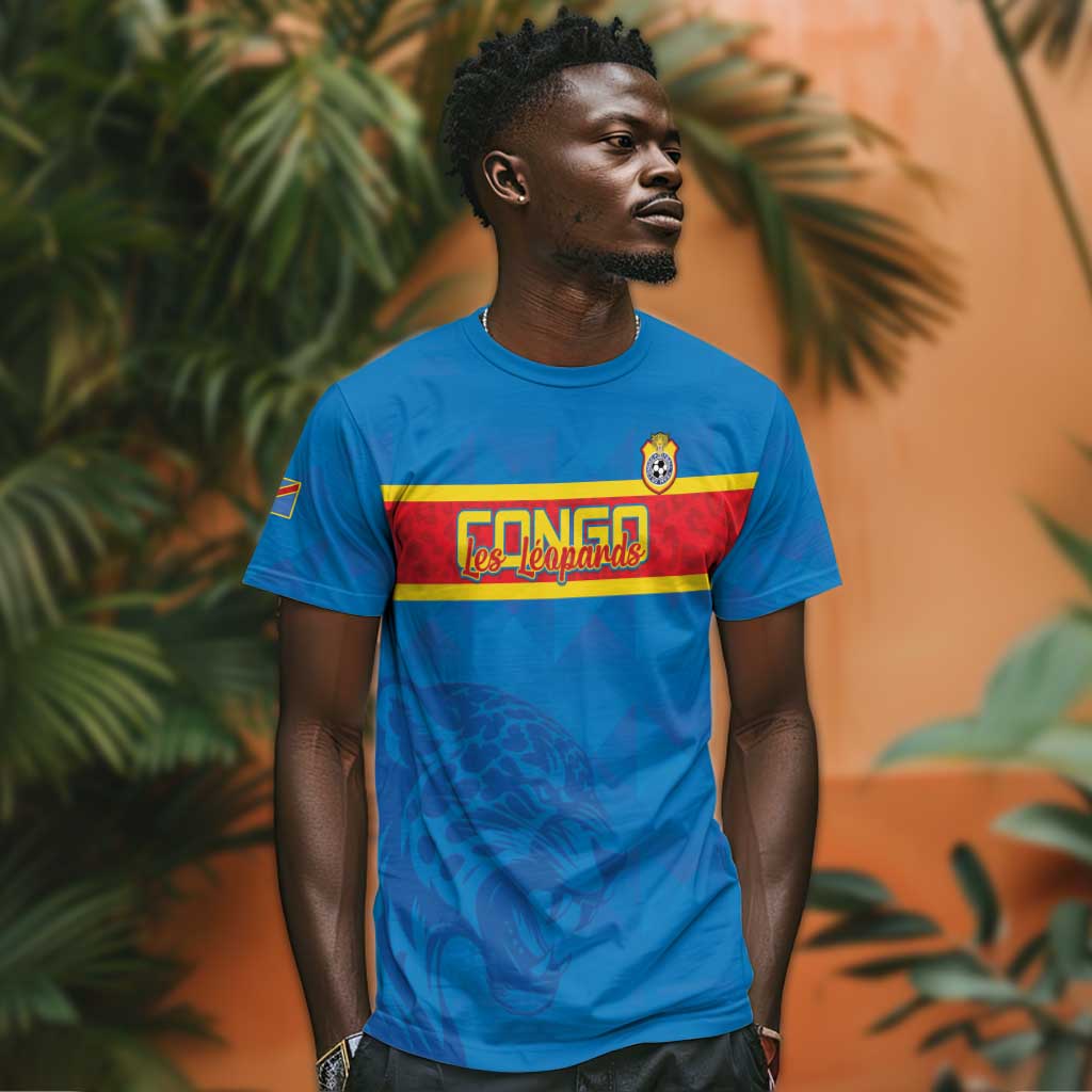 DR Congo Football Custom T shirt Go Champions LT15