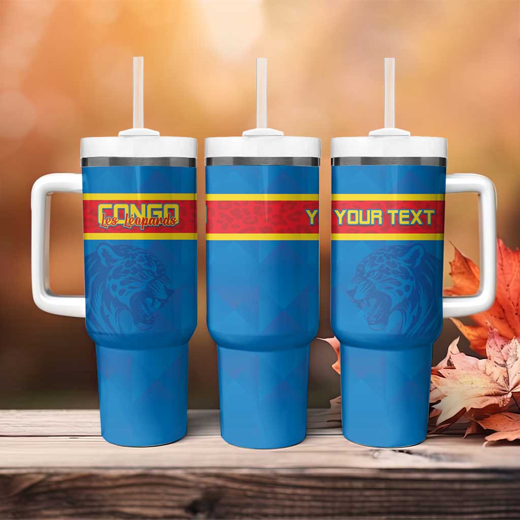 DR Congo Football Custom Tumbler With Handle Go Champions LT15
