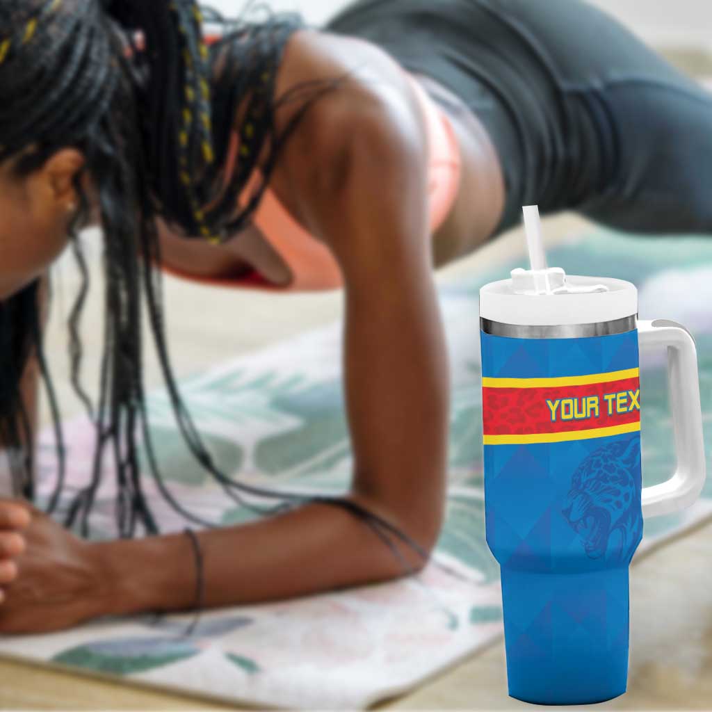 DR Congo Football Custom Tumbler With Handle Go Champions LT15