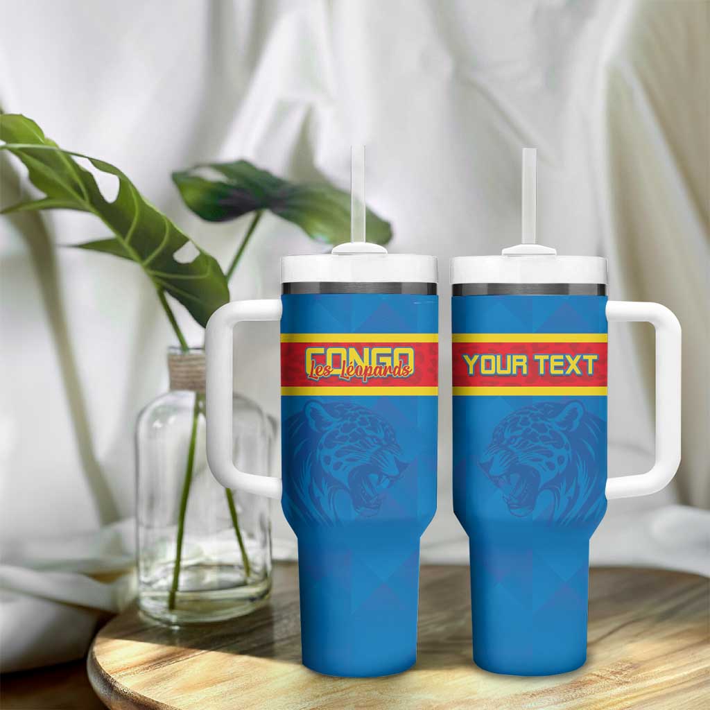 DR Congo Football Custom Tumbler With Handle Go Champions LT15