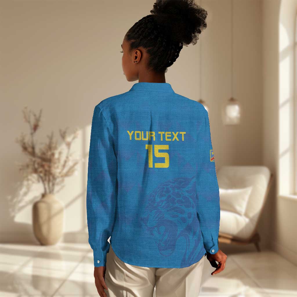 DR Congo Football Custom Women Casual Shirt Go Champions LT15