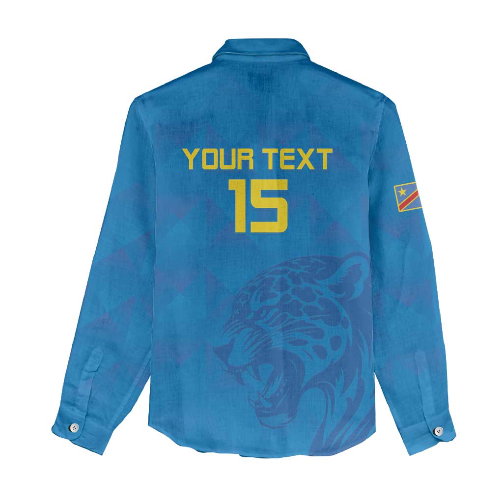 DR Congo Football Custom Women Casual Shirt Go Champions LT15