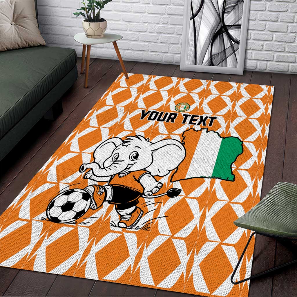 Custom Ivory Coast Football Area Rug Go Champions LT15