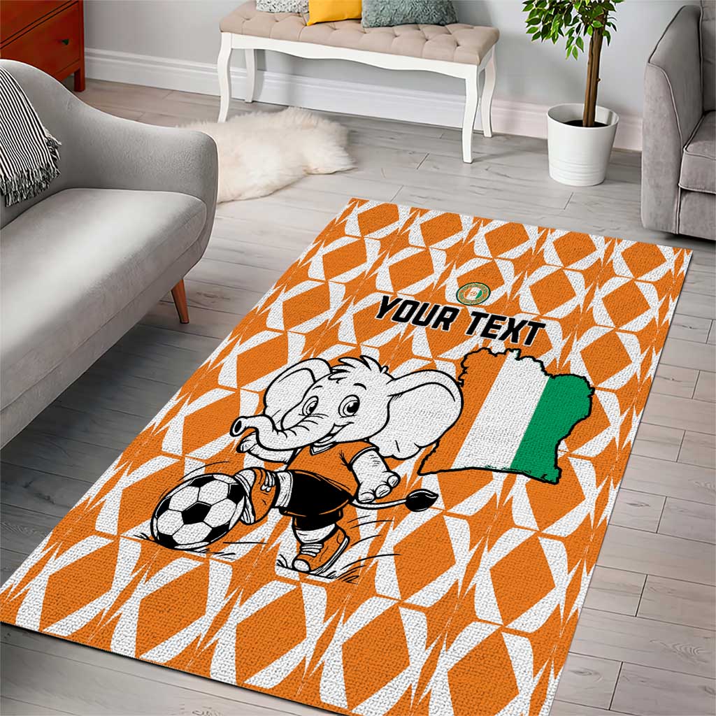 Custom Ivory Coast Football Area Rug Go Champions LT15