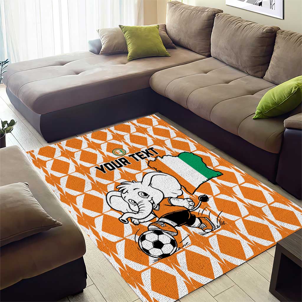 Custom Ivory Coast Football Area Rug Go Champions LT15