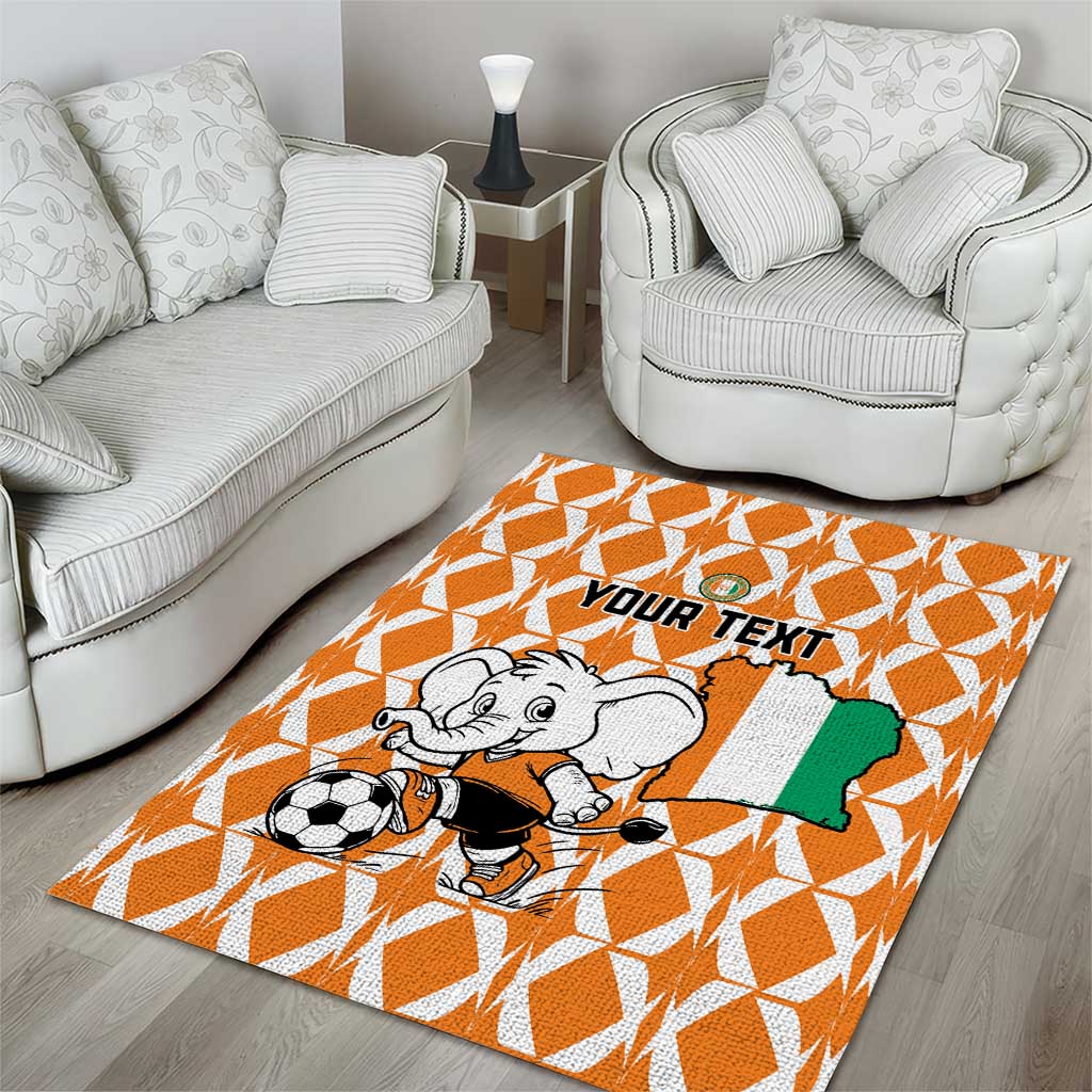 Custom Ivory Coast Football Area Rug Go Champions LT15