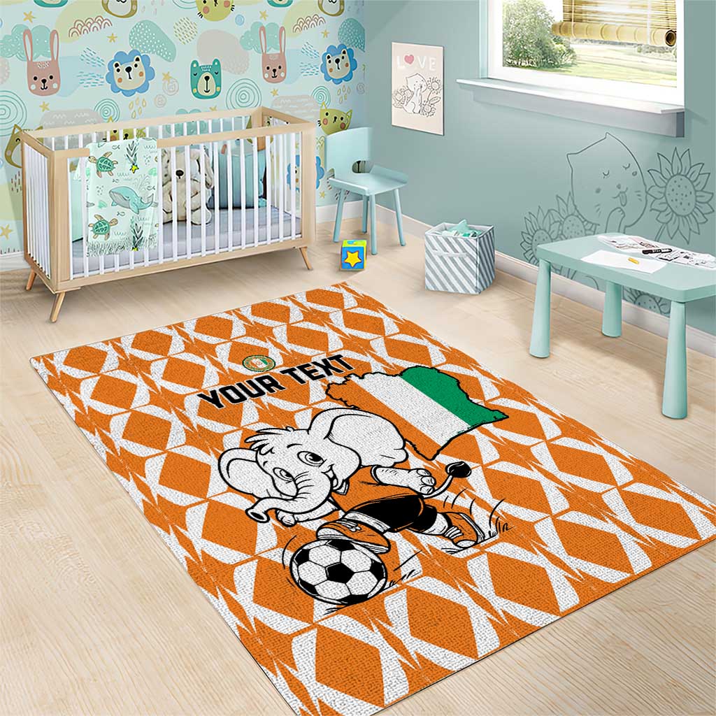 Custom Ivory Coast Football Area Rug Go Champions LT15