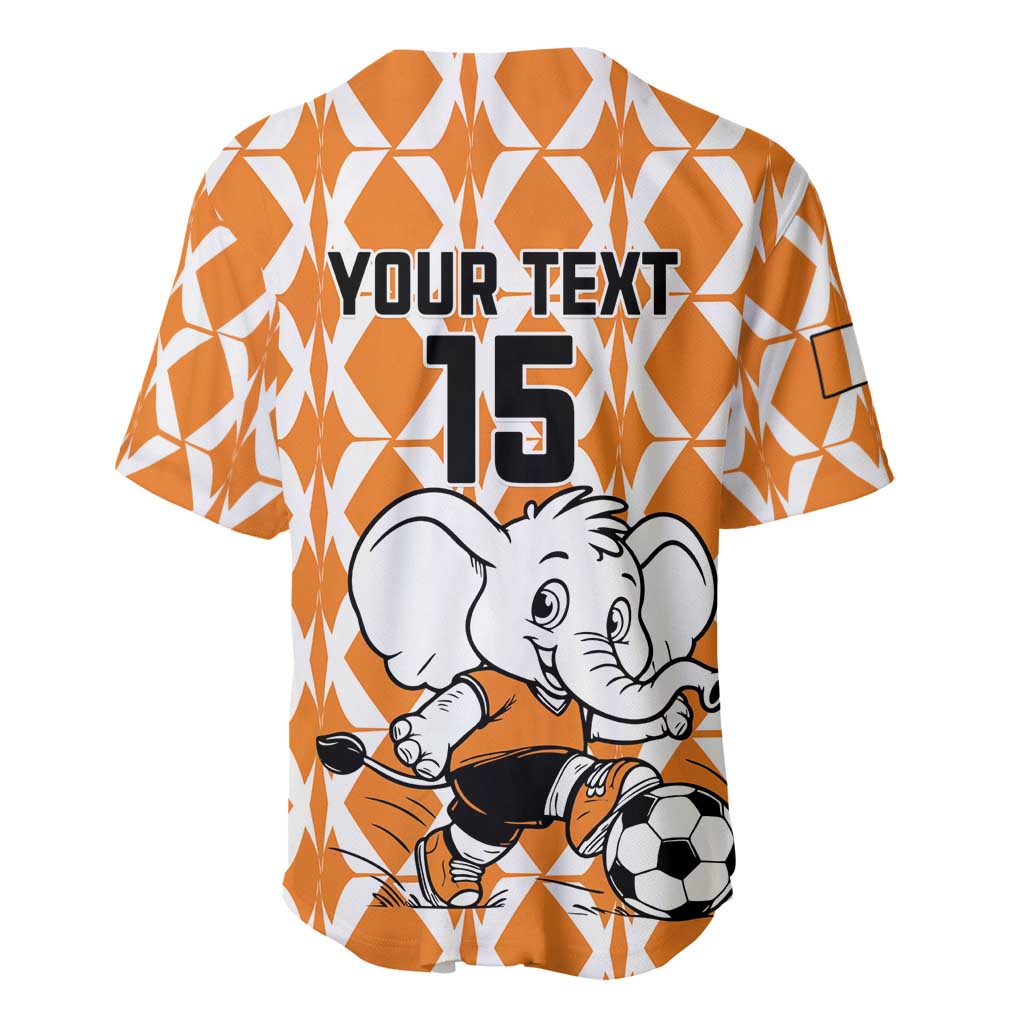 Custom Ivory Coast Football Baseball Jersey Go Champions LT15