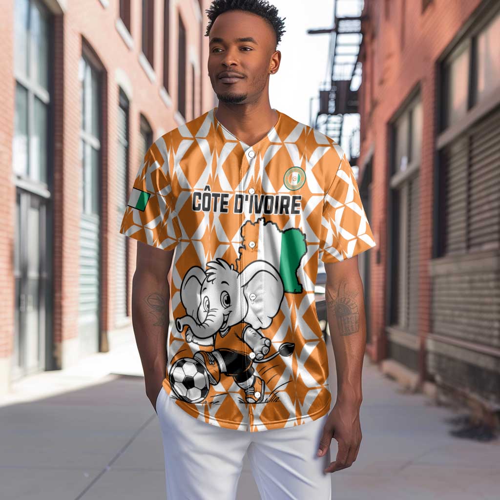 Custom Ivory Coast Football Baseball Jersey Go Champions LT15
