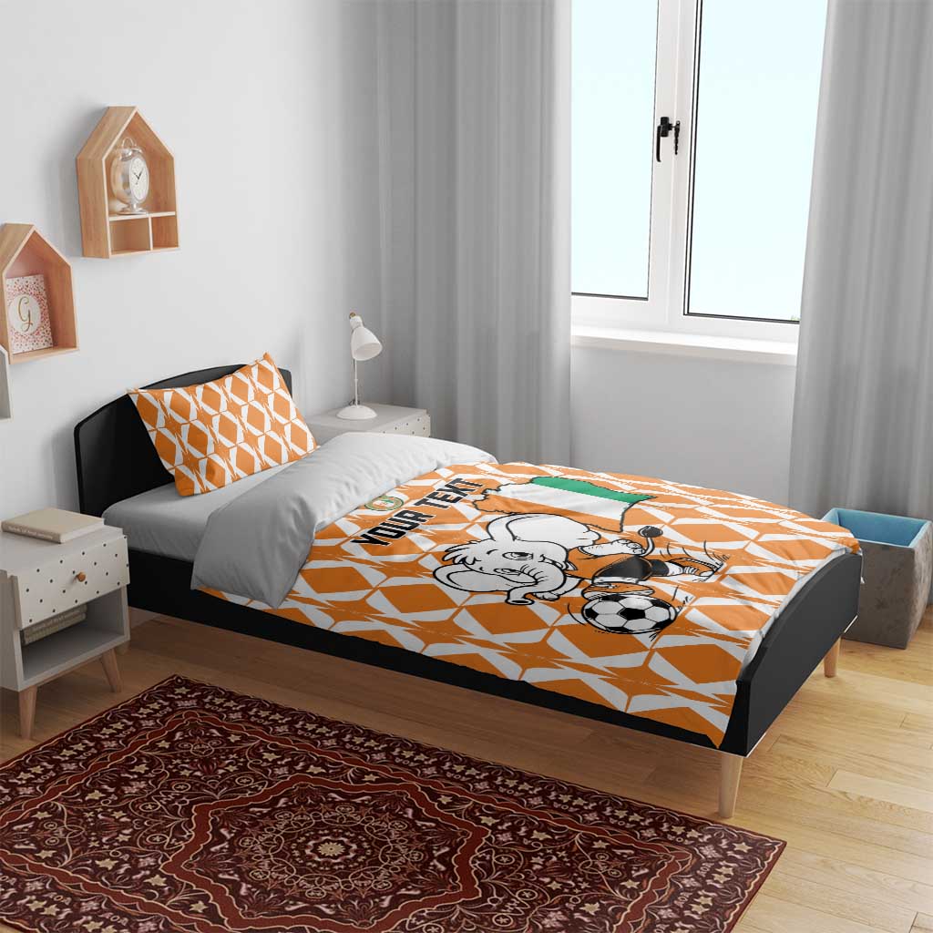 Custom Ivory Coast Football Bedding Set Go Champions LT15