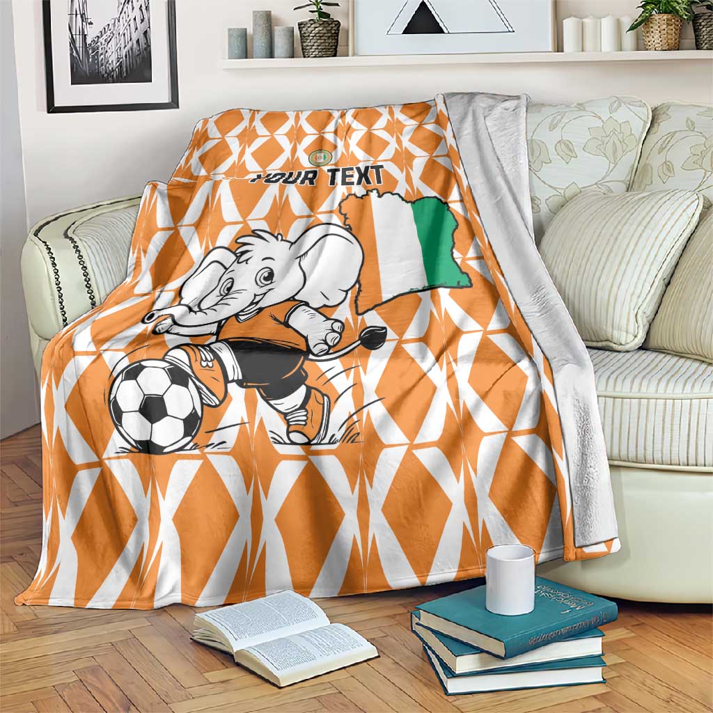Custom Ivory Coast Football Blanket Go Champions LT15