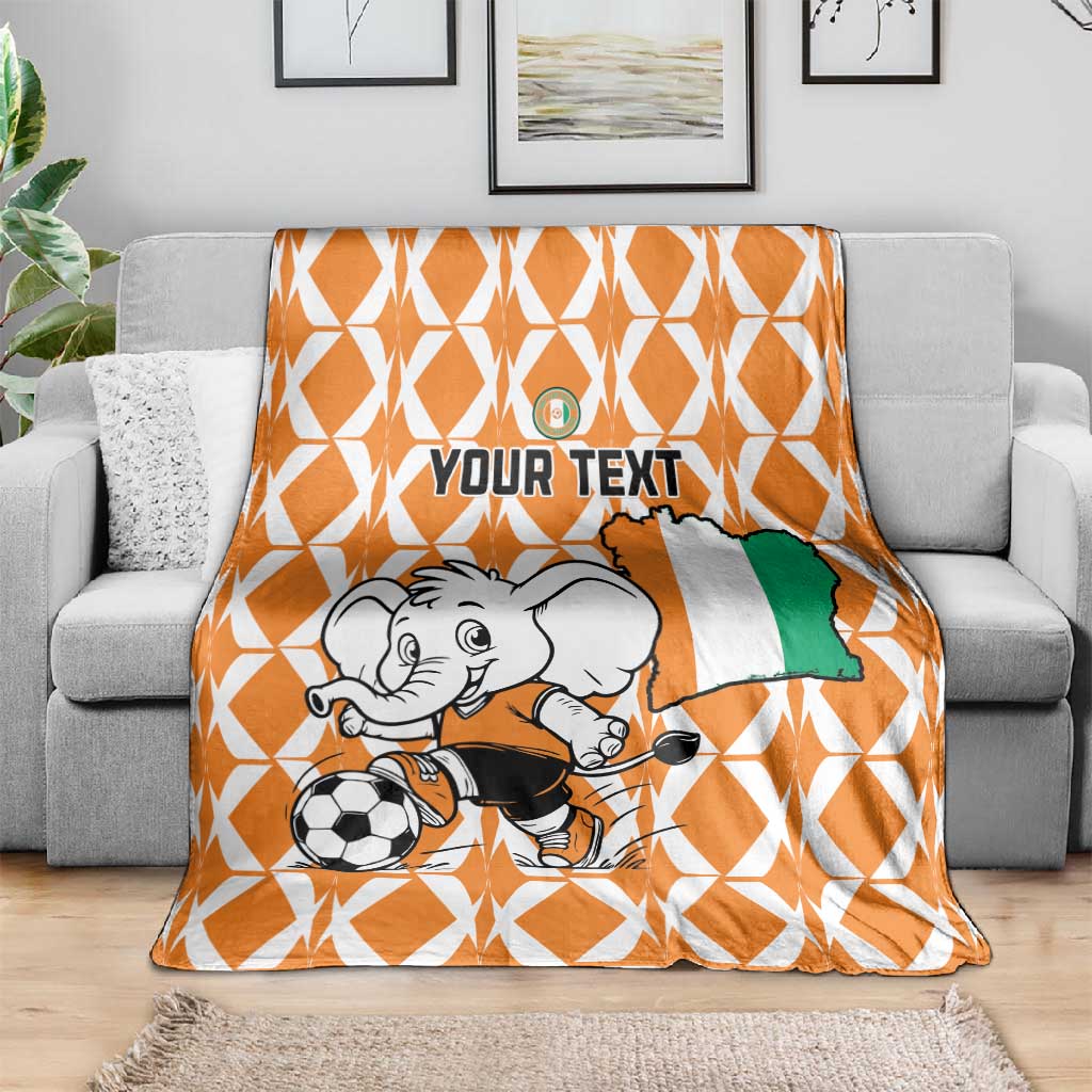 Custom Ivory Coast Football Blanket Go Champions LT15