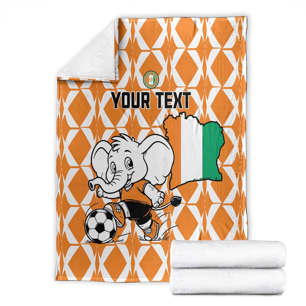 Custom Ivory Coast Football Blanket Go Champions LT15