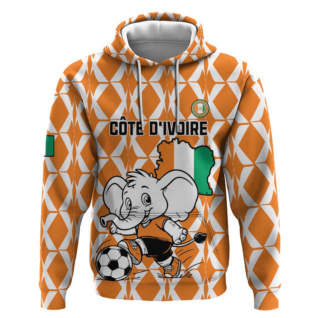 Custom Ivory Coast Football Hoodie Go Champions LT15
