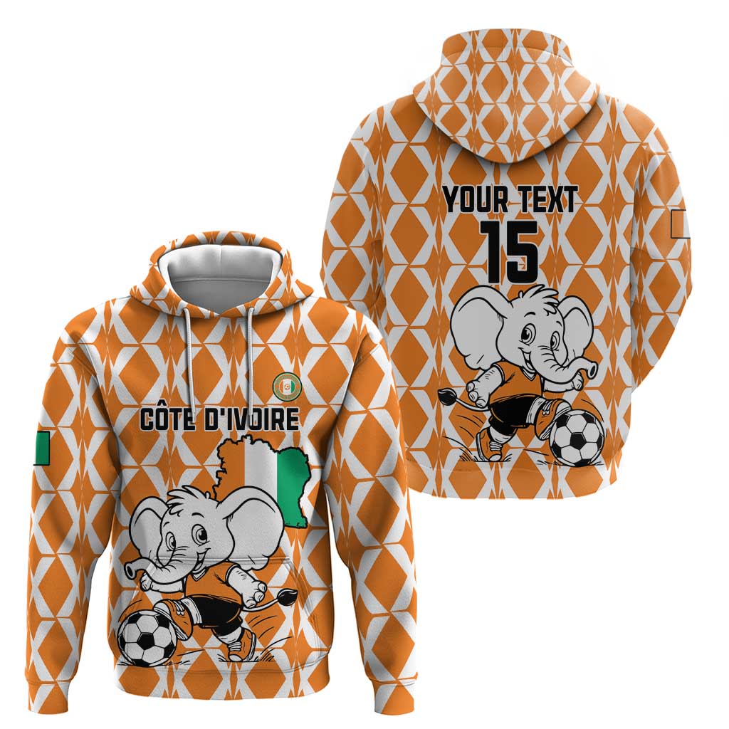 Custom Ivory Coast Football Hoodie Go Champions LT15