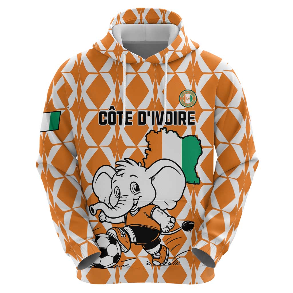 Custom Ivory Coast Football Hoodie Go Champions LT15