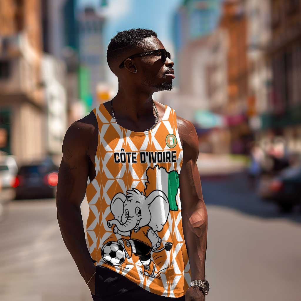 Custom Ivory Coast Football Men Tank Top Go Champions LT15