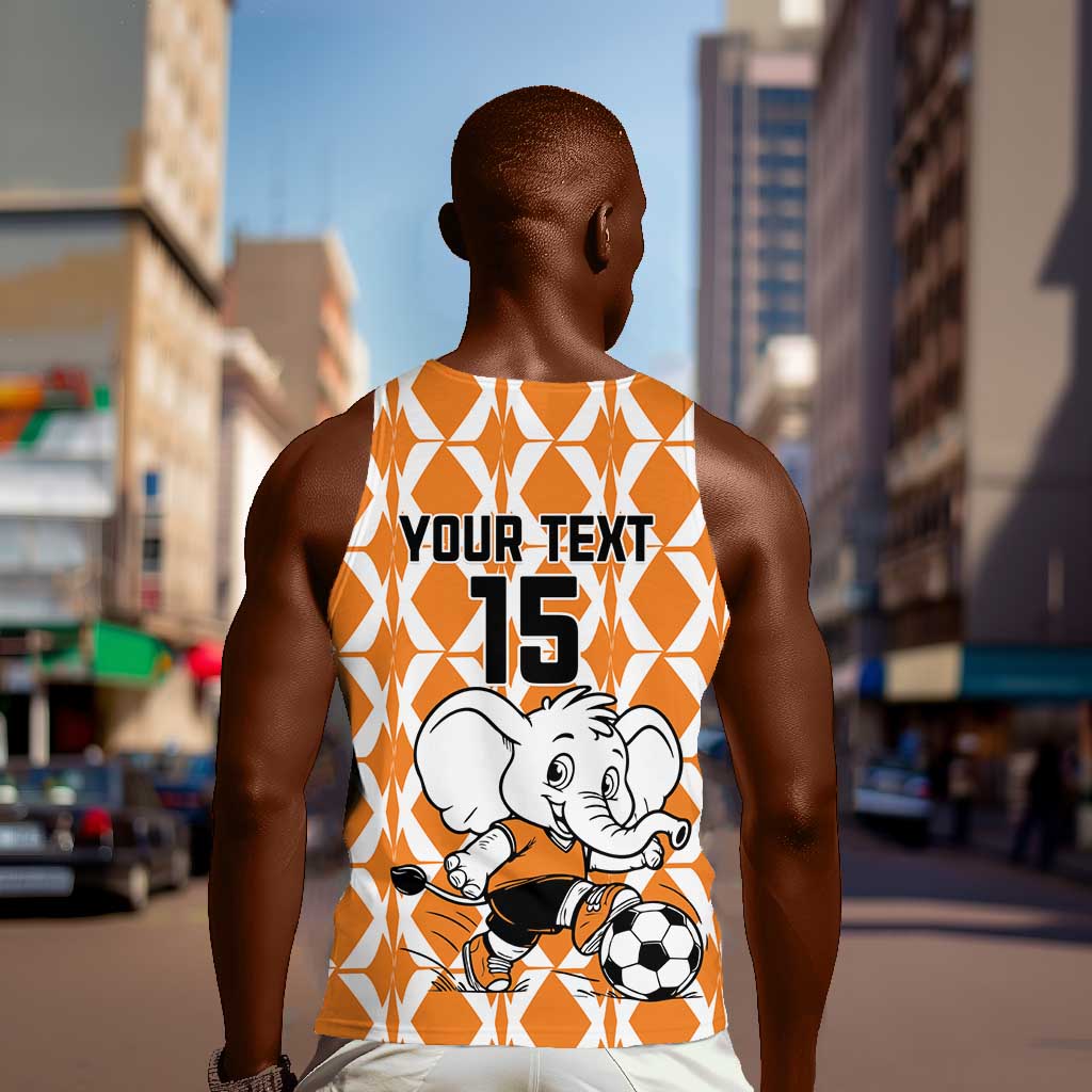 Custom Ivory Coast Football Men Tank Top Go Champions LT15