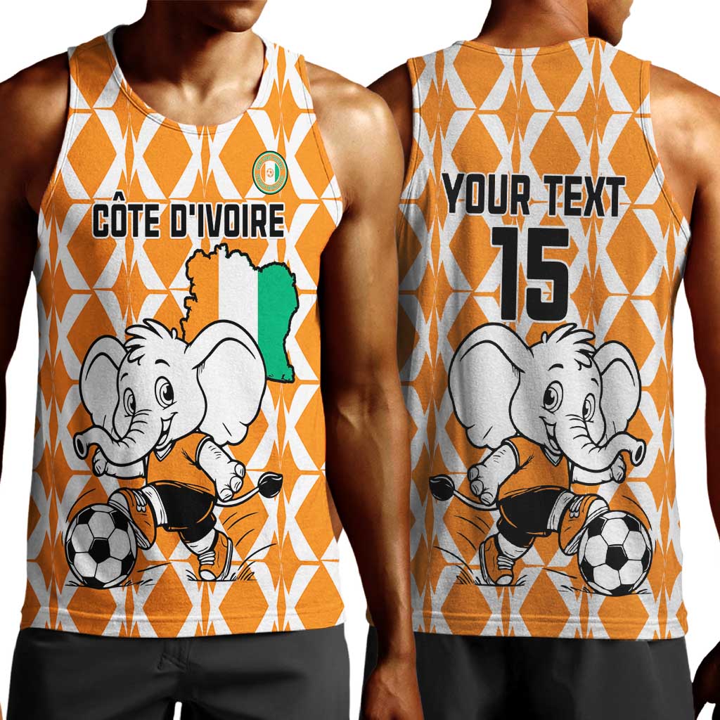 Custom Ivory Coast Football Men Tank Top Go Champions LT15