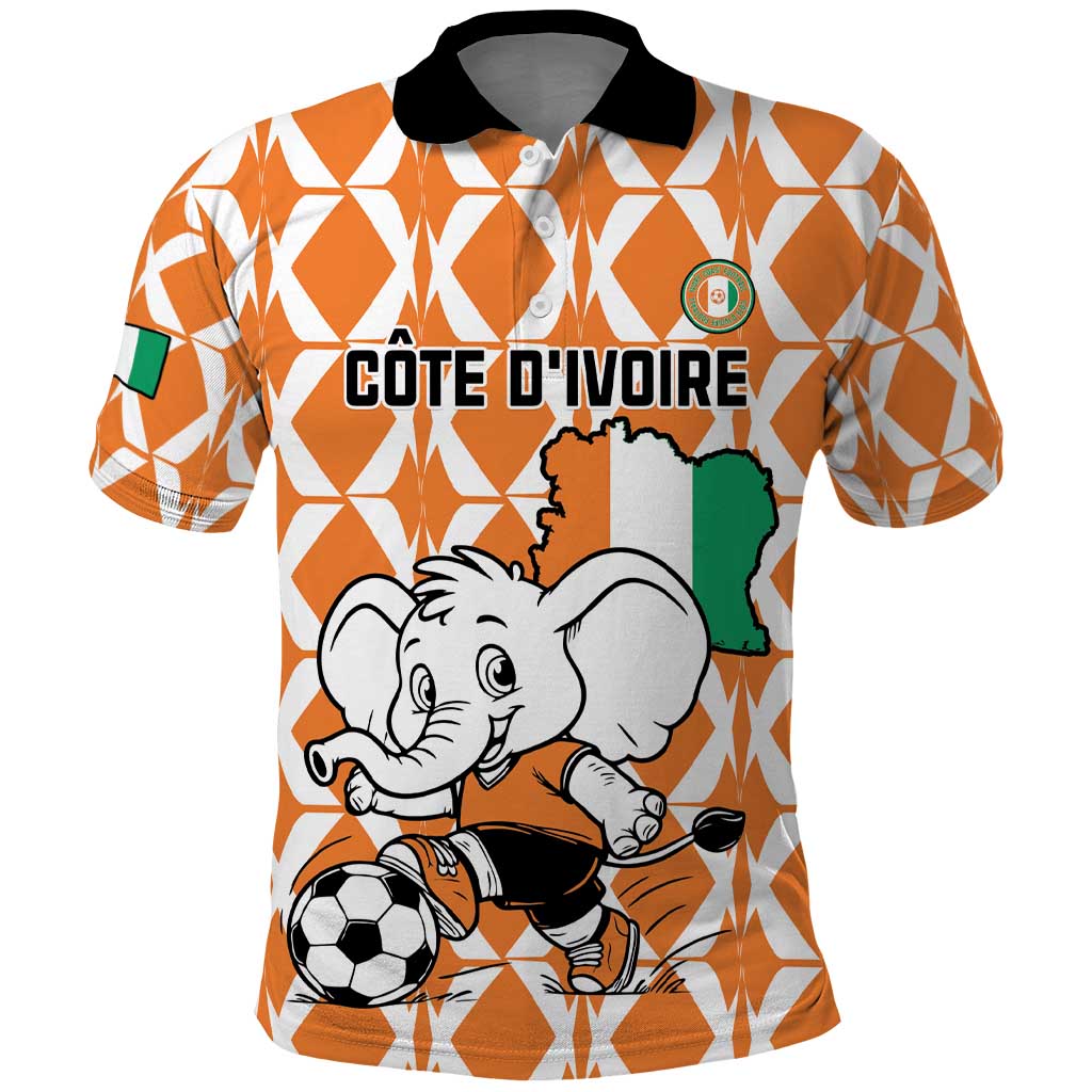 Custom Ivory Coast Football Polo Shirt Go Champions LT15