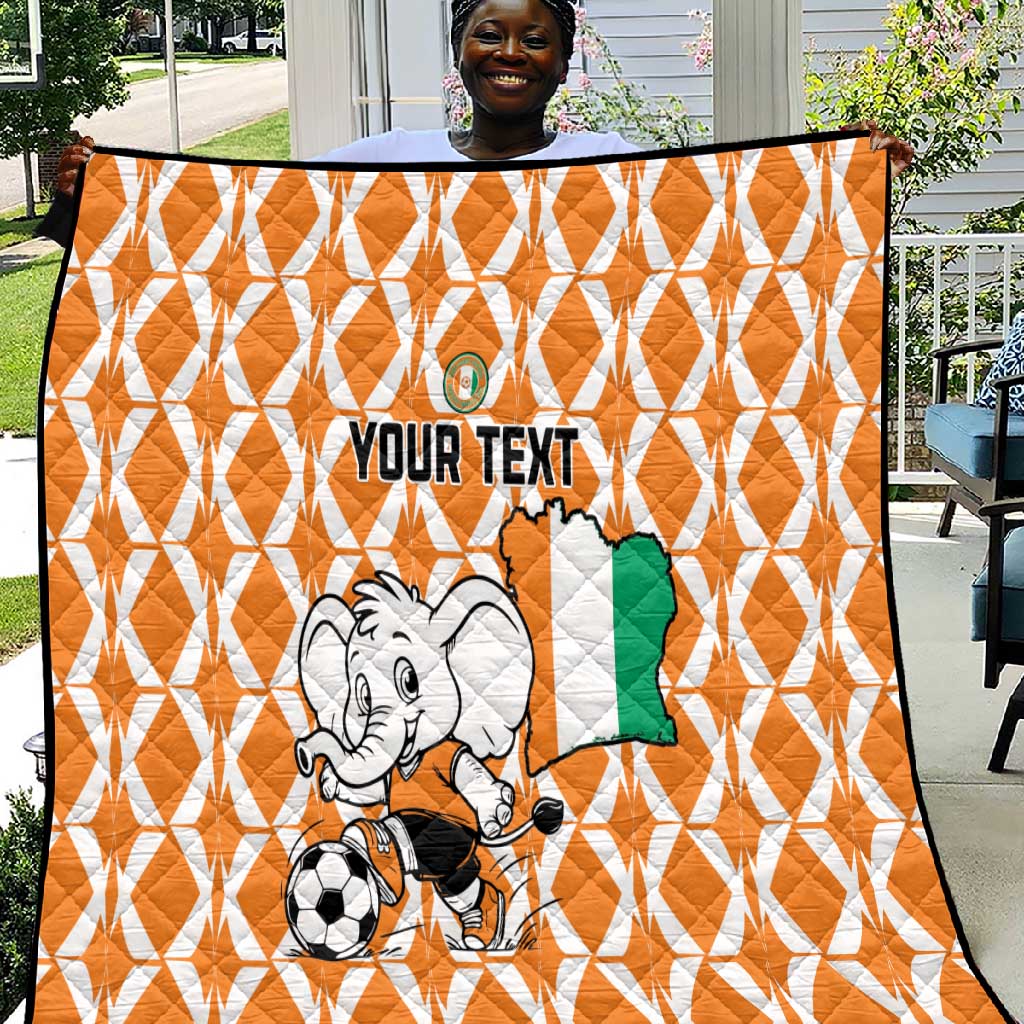 Custom Ivory Coast Football Quilt Go Champions LT15