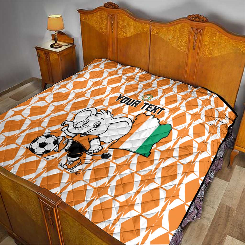 Custom Ivory Coast Football Quilt Go Champions LT15