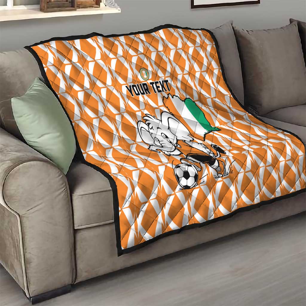 Custom Ivory Coast Football Quilt Go Champions LT15