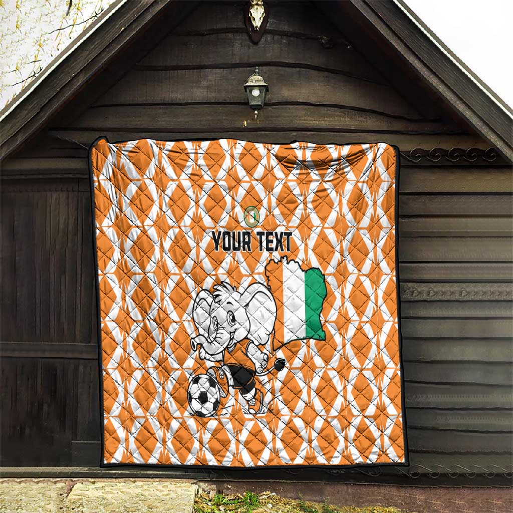 Custom Ivory Coast Football Quilt Go Champions LT15