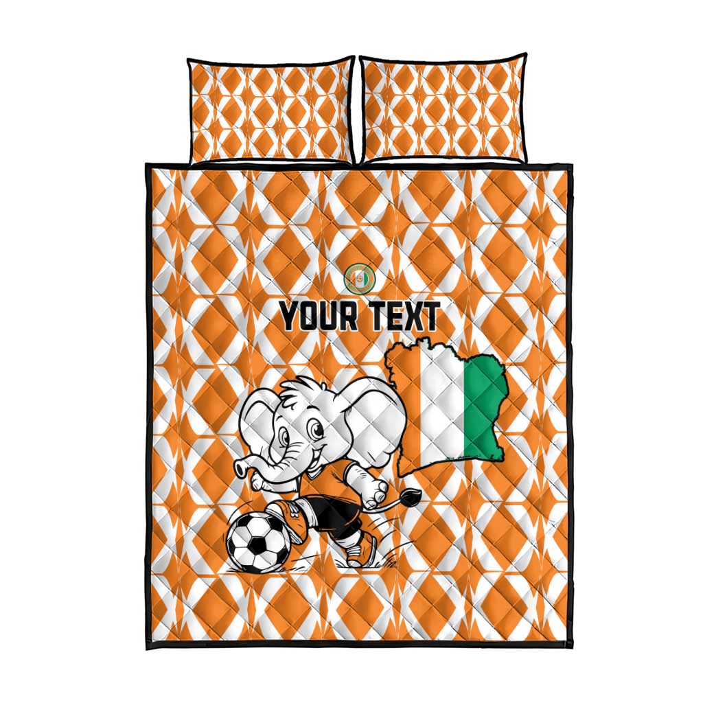 Custom Ivory Coast Football Quilt Bed Set Go Champions LT15