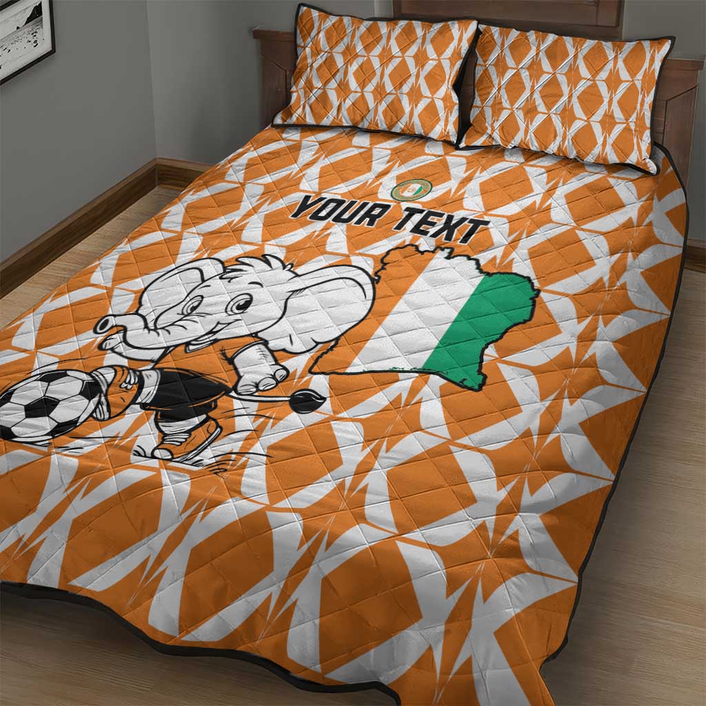 Custom Ivory Coast Football Quilt Bed Set Go Champions LT15