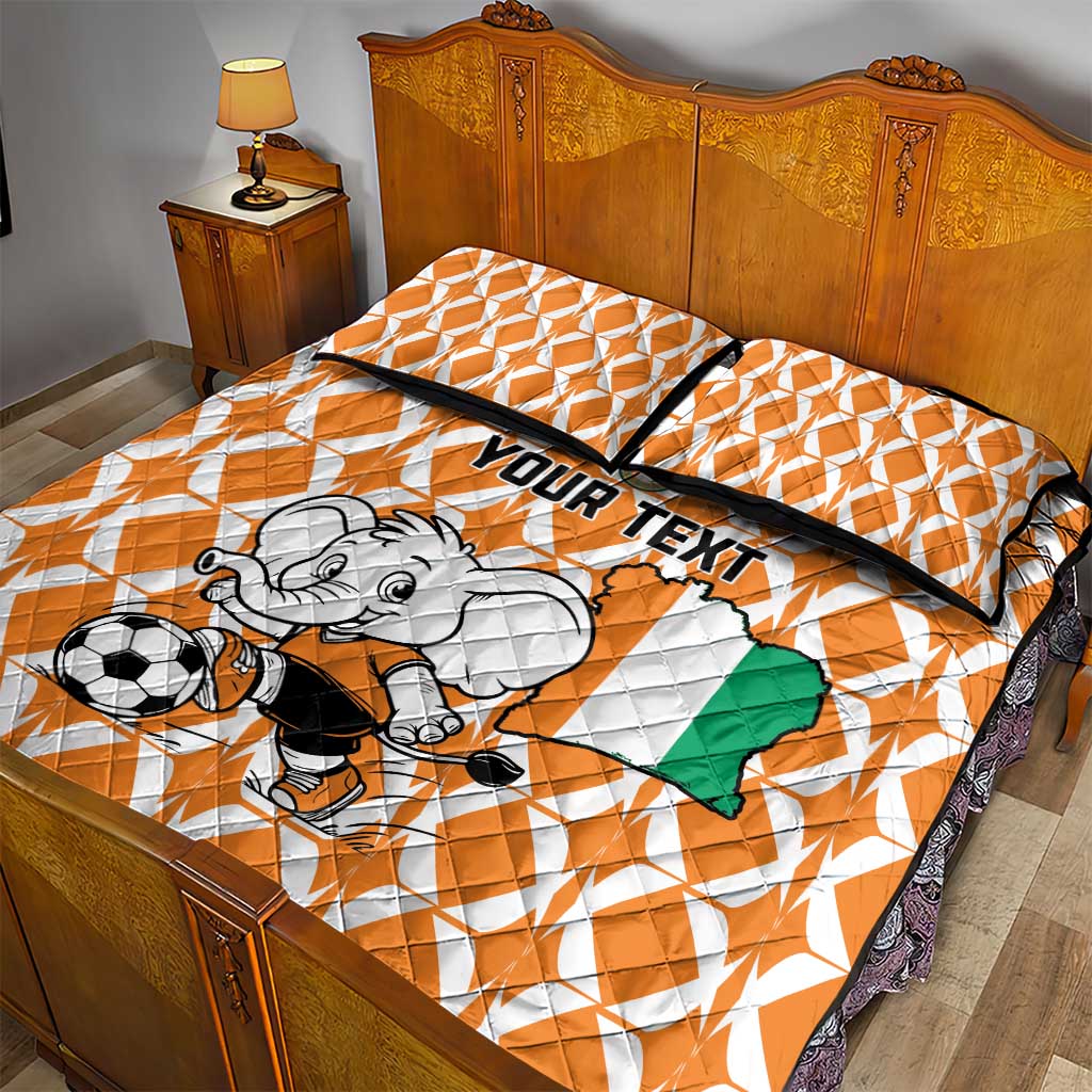 Custom Ivory Coast Football Quilt Bed Set Go Champions LT15