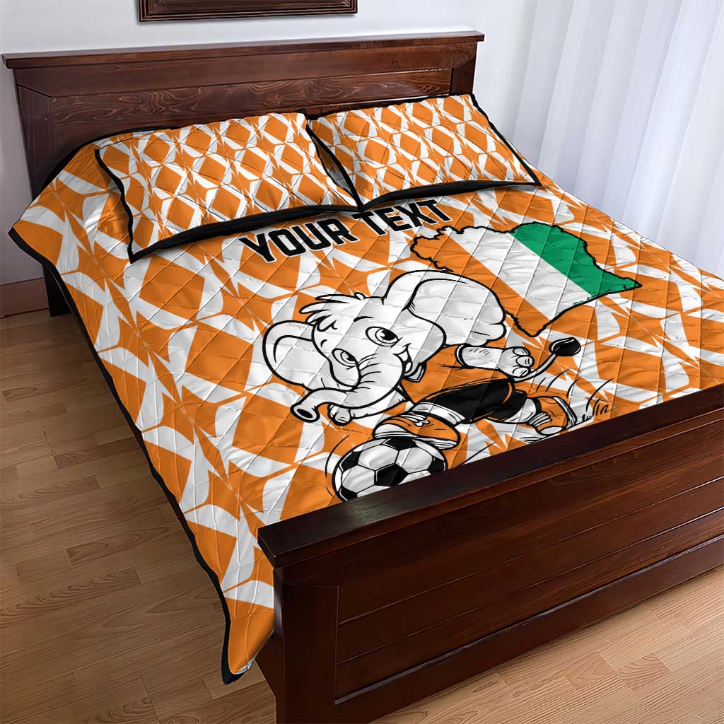 Custom Ivory Coast Football Quilt Bed Set Go Champions LT15