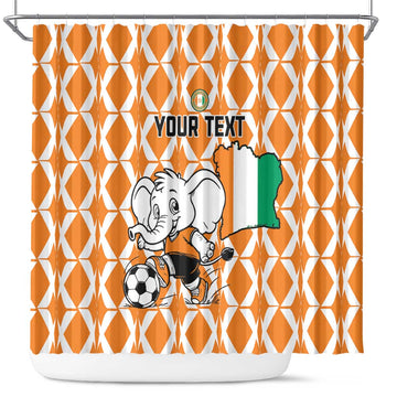 Custom Ivory Coast Football Shower Curtain Go Champions LT15